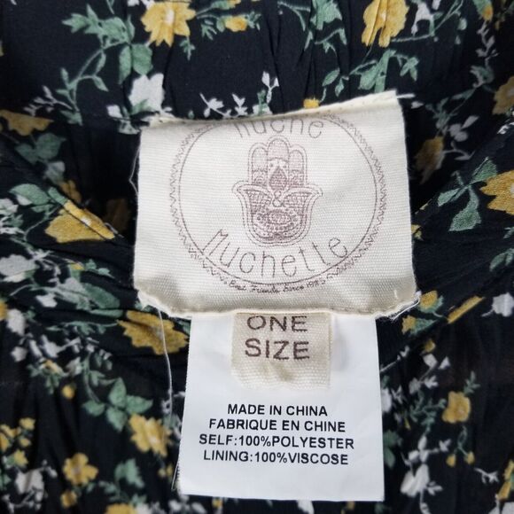 Anthropologie Muche & Muchette Black Floral High Low Blouson Maxi Dress OSFM - Picture 14 of 14